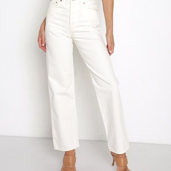 Levi’s Ribcage Straight Ankle Ecru Chasing Rainbows - Picture 9 of 16